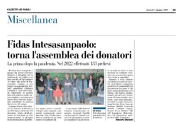 Fidas Intesasanpaolo celebra il ritorno dell'assemblea dei donatori!
